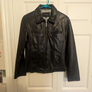 GUESS Black Leather Jacket for Women